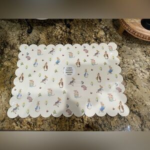 Meri Meri Beatrix Potter Peter Rabbit scalloped edge paper placemat set of 12
